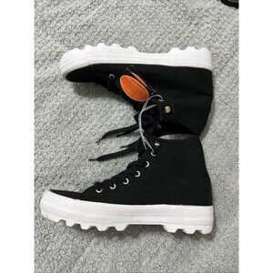 Rugged medium top Ladies Platform sneakers Black NWT Black Y2K Skater Grunge Emo